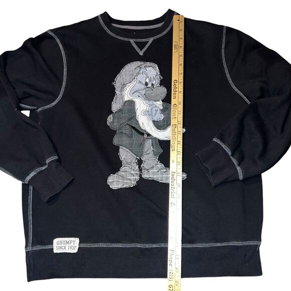 Disney Parks Grumpy Black Crewneck sweatshirt unisex size small seven dwarfs - Picture 5 of 8